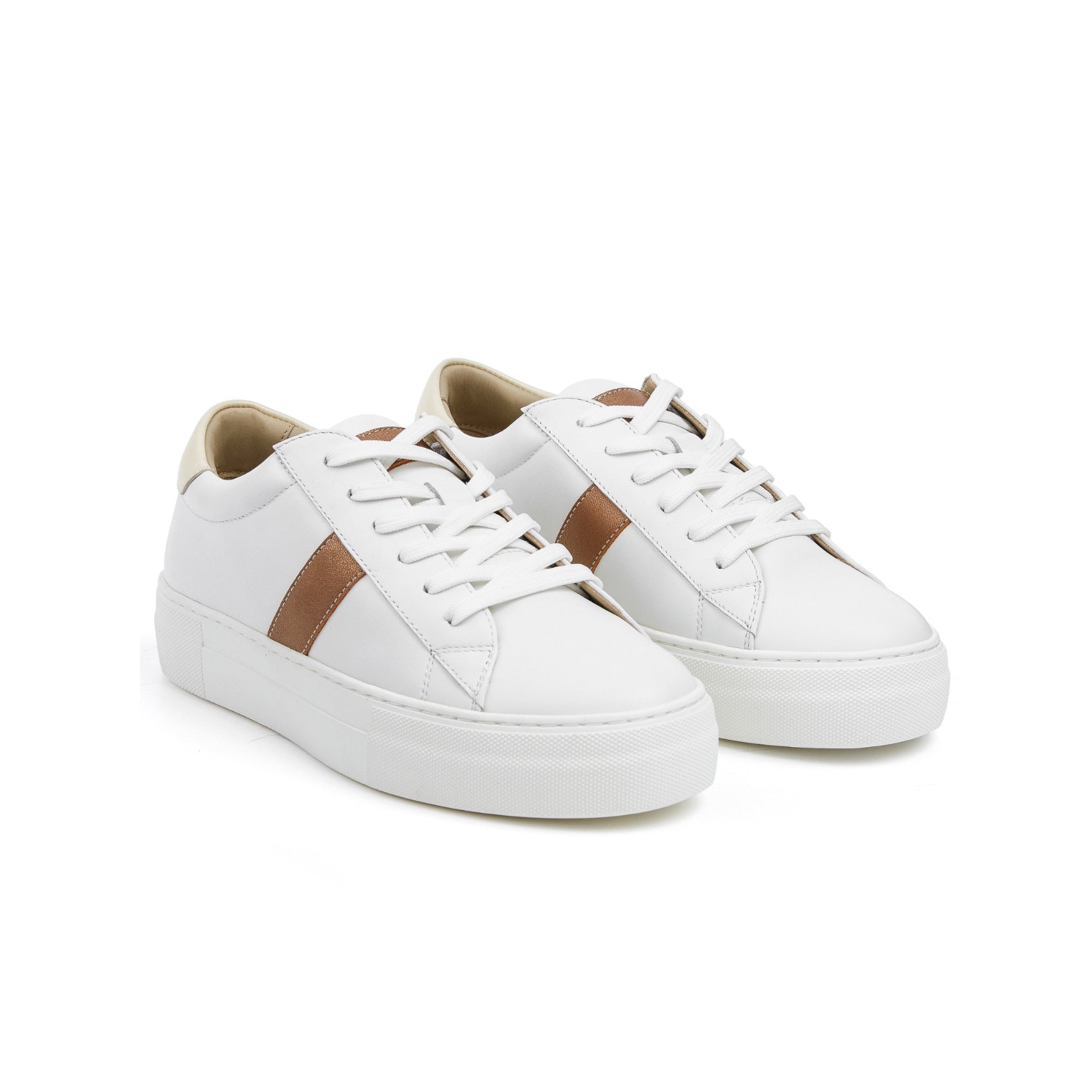 AiciBerllucci White Calfskin Leather Upper & Cowhide Leather Lining-ZOY1-Women's Casual Sneakers,Leather Platform Sneakers for Women Fashion