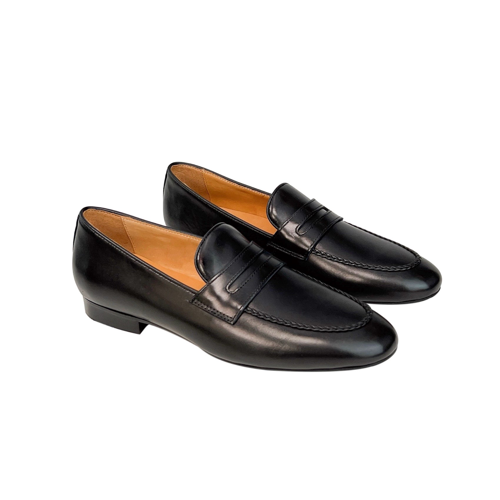 AiciBerllucci Loraine Penny Loafers for Women Comfort Flat Shoes Slip-on Women Loafers Shoes Casual Black