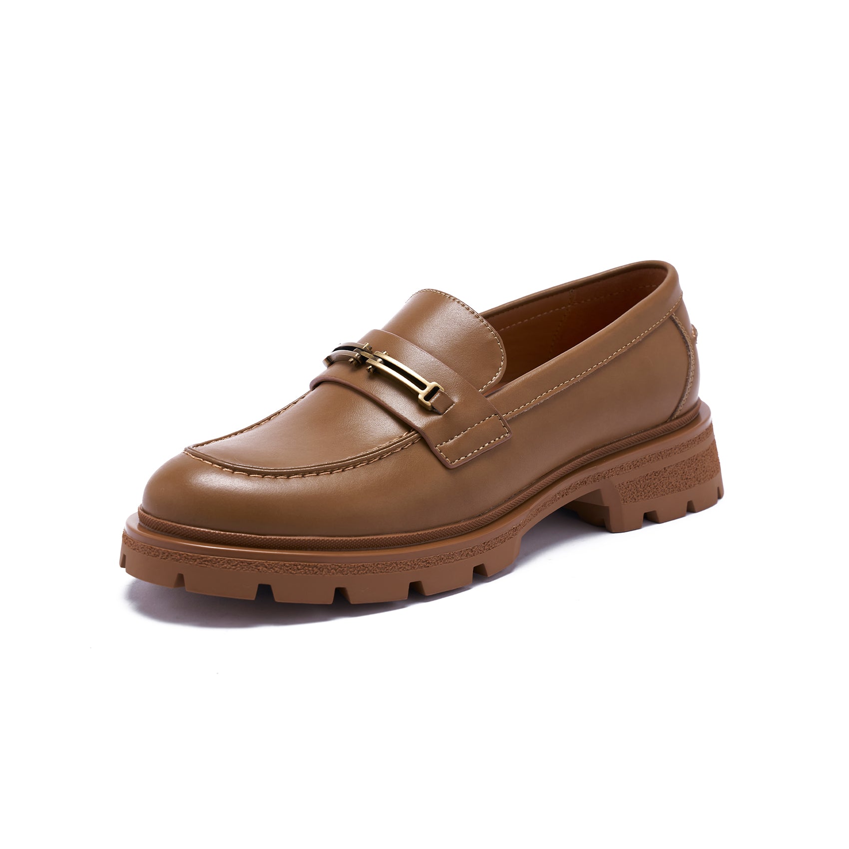 AiciBerllucci Loafers for Women, Business Casual Shoes, Women's Loafers & Slip-Ons, Womens Chunky Loafers Comfortable Platform Loafers for Women PY358A-2512-6.5 Apricot