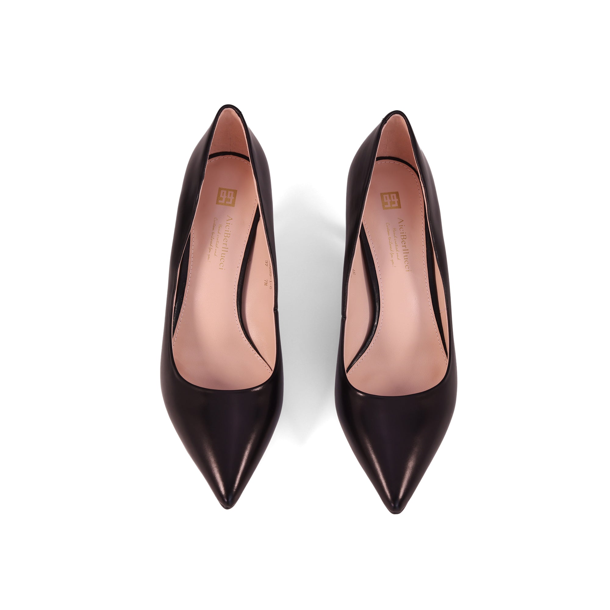 AiciBerllucci Renee calfskin leather pump Women Pointed Toe Pumps – These heels boast a sharp, elegant pointed toe and a slender 2.5-inch stiletto that adds a refined boost to any look