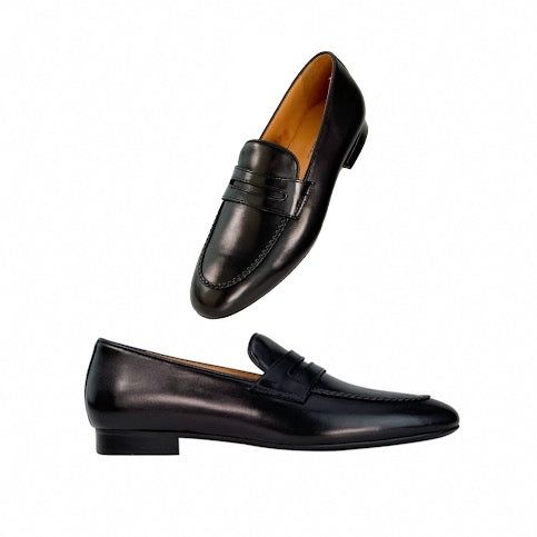 AiciBerllucci Loraine Penny Loafers for Women Comfort Flat Shoes Slip-on Women Loafers Shoes Casual Black