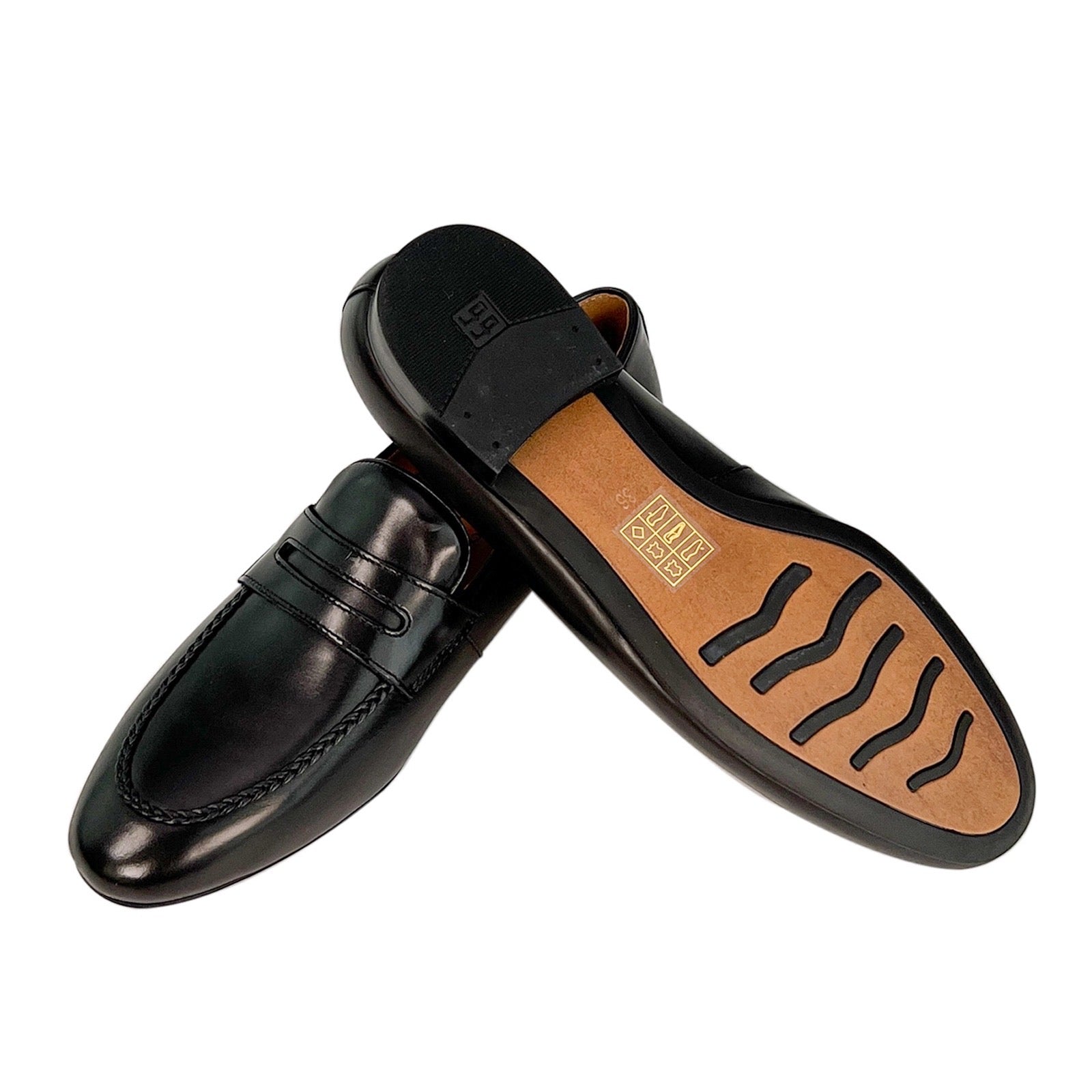 AiciBerllucci Loraine Penny Loafers for Women Comfort Flat Shoes Slip-on Women Loafers Shoes Casual Black