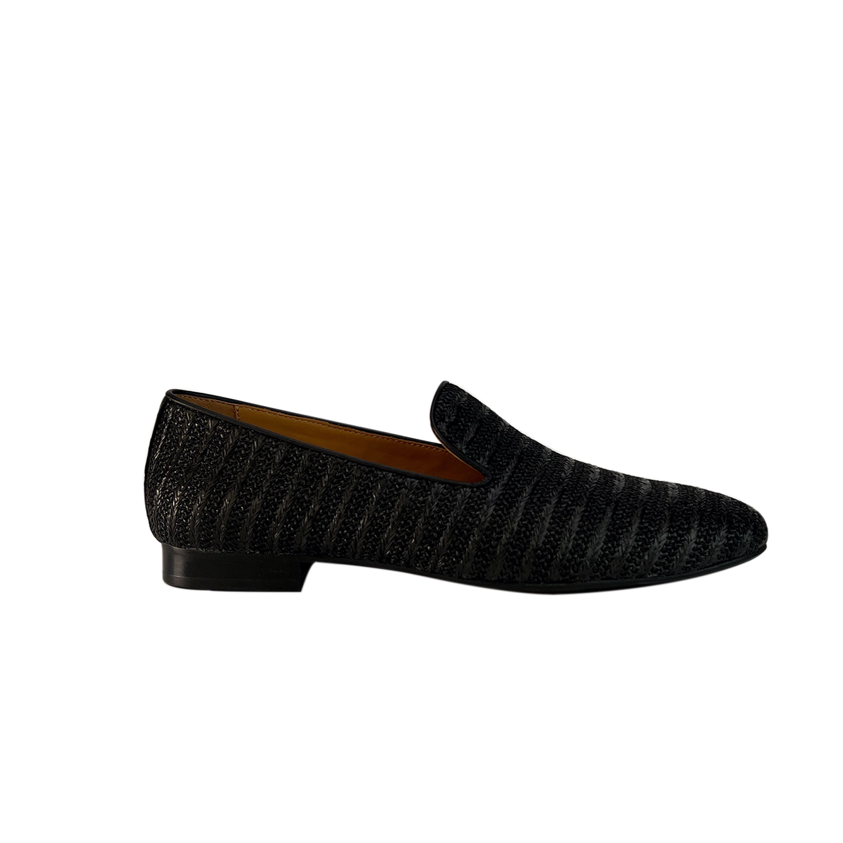 AiciBerllucci BREE  Women's Woven Leather Slip-On Loafers - Lightweight Comfort Flats with Memory Foam, Black