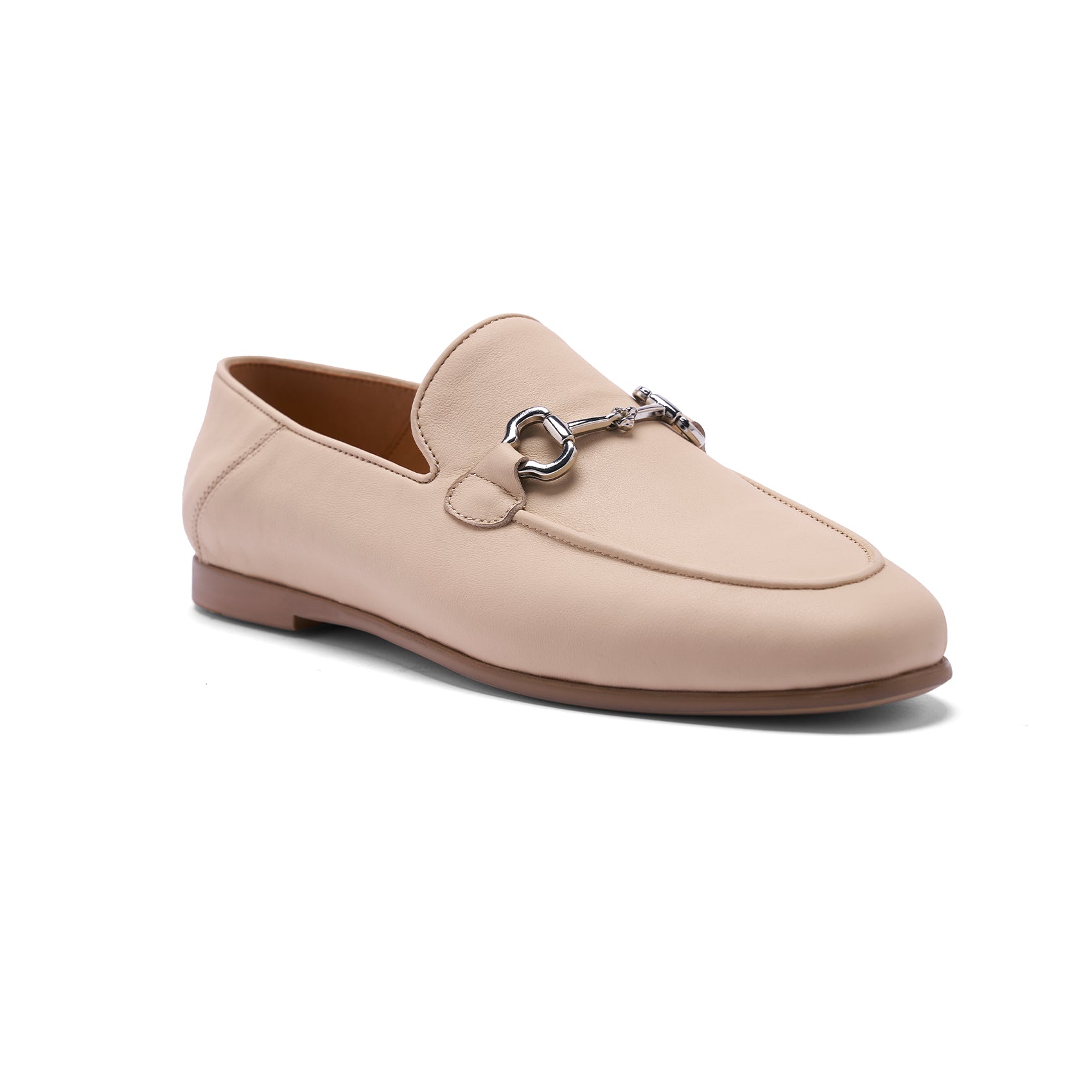 AiciBerllucci Women's Leather Loafer,Casual Loafers Shoes, Slip on Loafers Shoes for Women,Soft Comfort Flat Loafer Shoes for Ladies  Light Apricot COCO