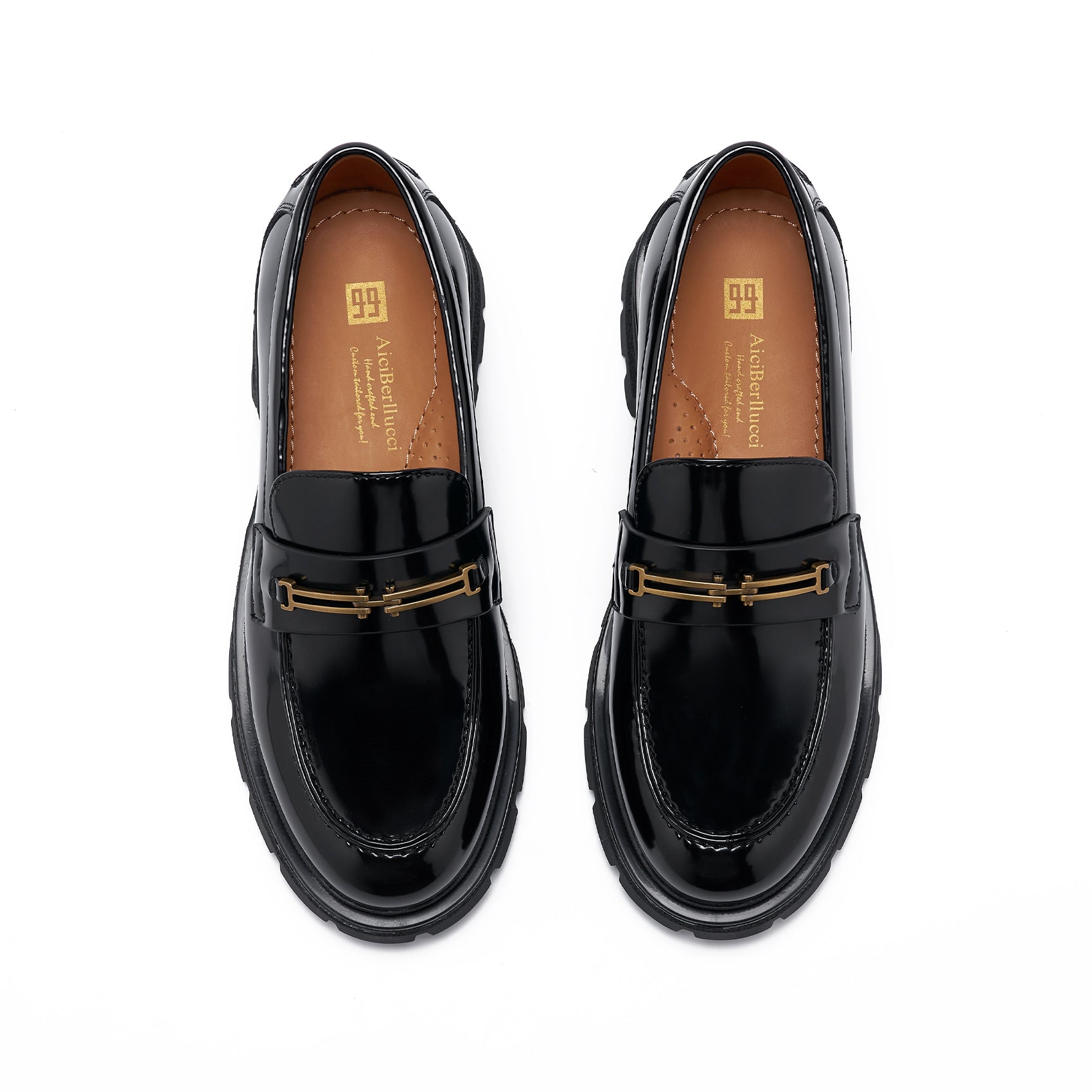 AiciBerllucci Loafers for Women, Business Casual Shoes, Women's Loafers & Slip-Ons, Womens Chunky Loafers Comfortable Platform Loafers for Women Black