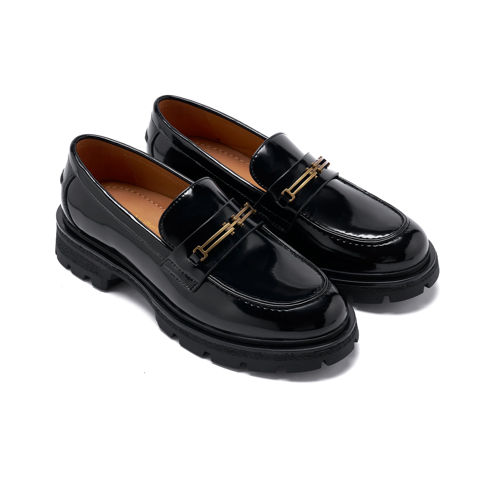 AiciBerllucci Loafers for Women, Business Casual Shoes, Women's Loafers & Slip-Ons, Womens Chunky Loafers Comfortable Platform Loafers for Women Black