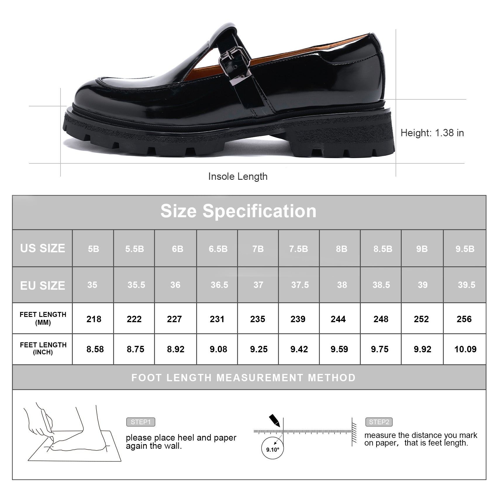 AiciBerllucci Loafers for Women, Business Casual Shoes, Women's Loafers & Slip-Ons, Womens Chunky Loafers Comfortable Platform Loafers for Women Black