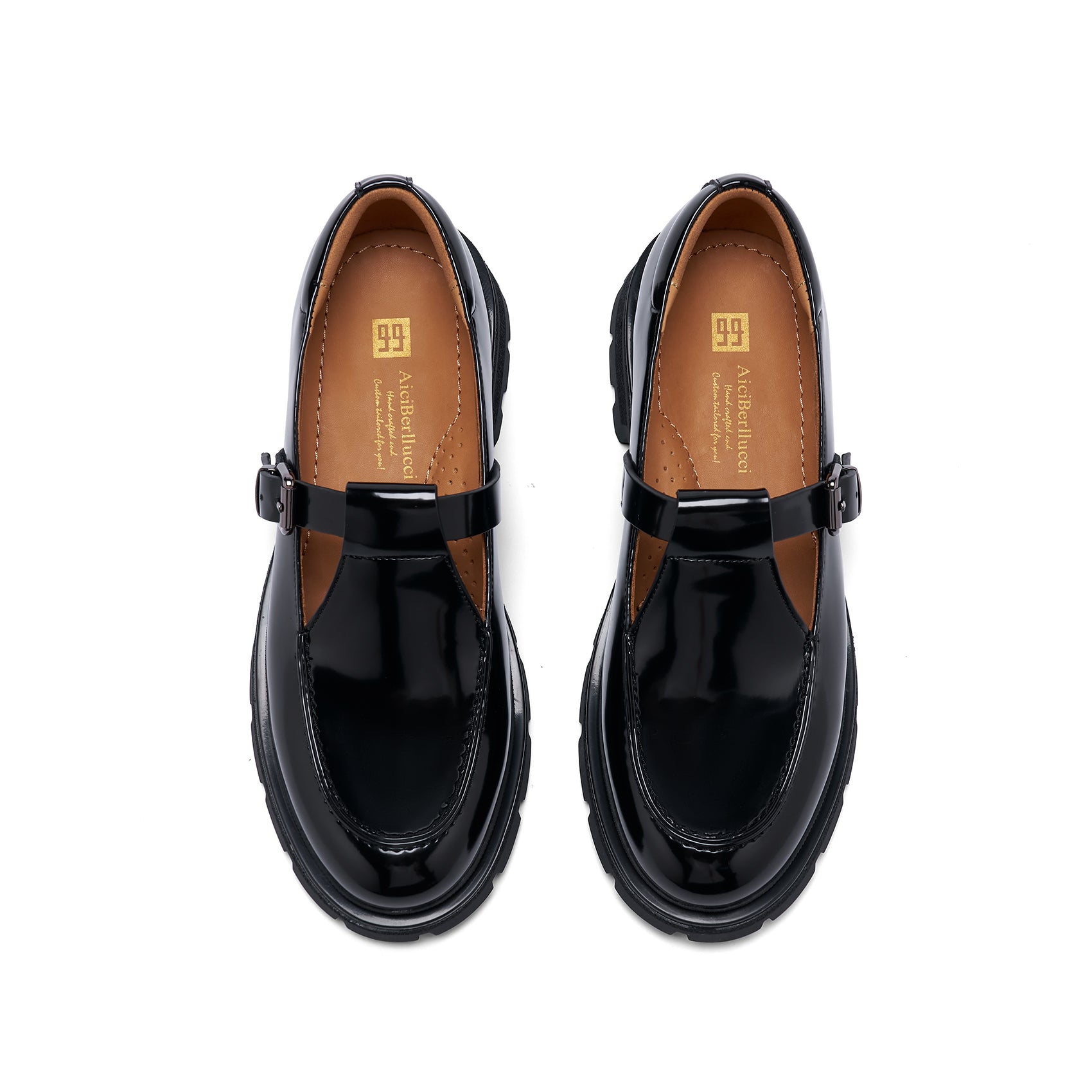 AiciBerllucci Loafers for Women, Business Casual Shoes, Women's Loafers & Slip-Ons, Womens Chunky Loafers Comfortable Platform Loafers for Women Black