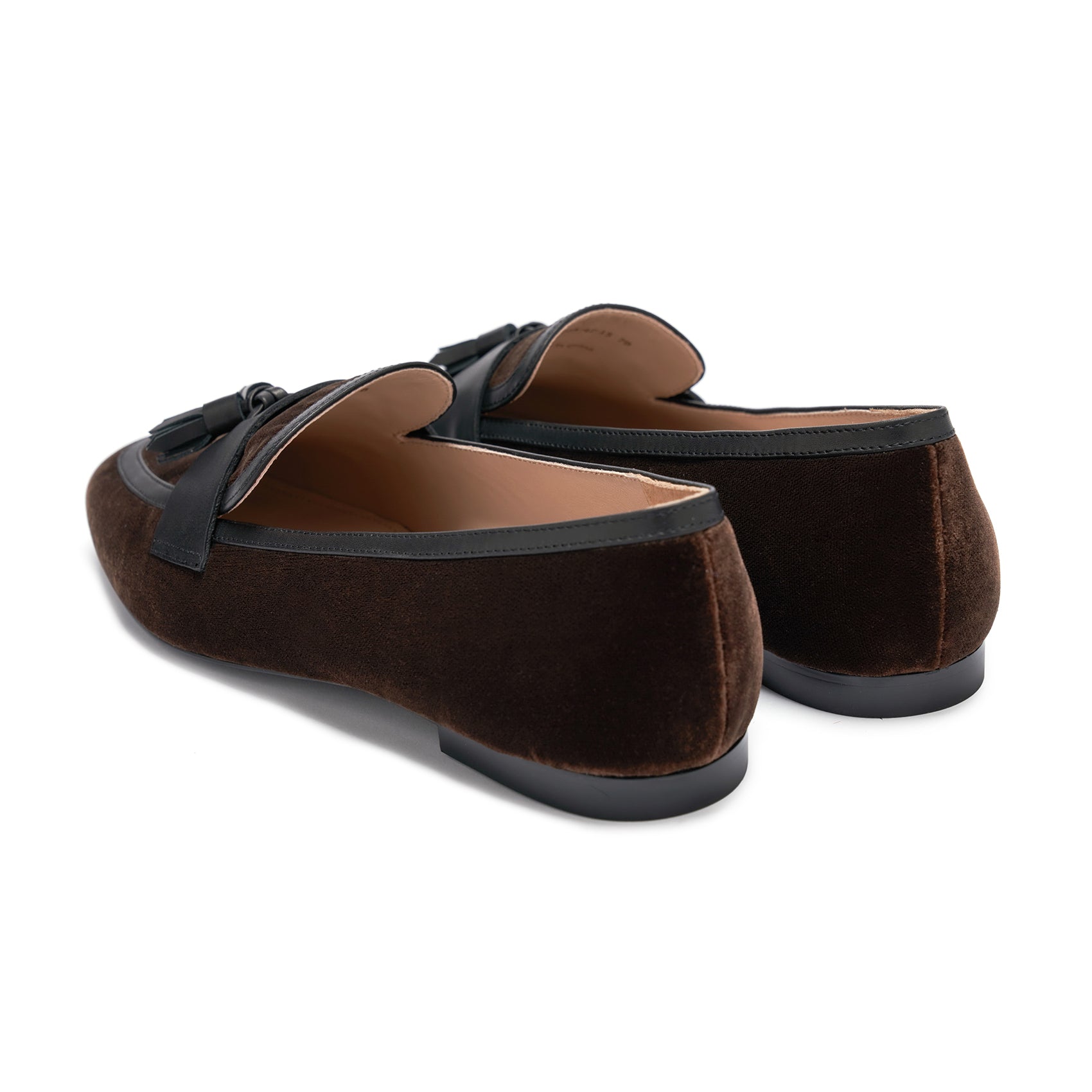 AiciBerllucci  Women's Loafer Shoes Casual Dark Coffee Velvet Flat Shoes for Women Ladies Tassel